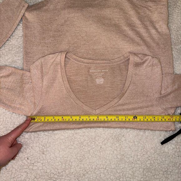 American Eagle Soft & Sexy Plush Long Sleeve Light Pink Small NWOT - Picture 7 of 10